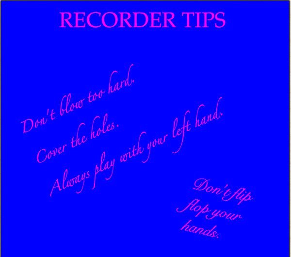Recorder tips