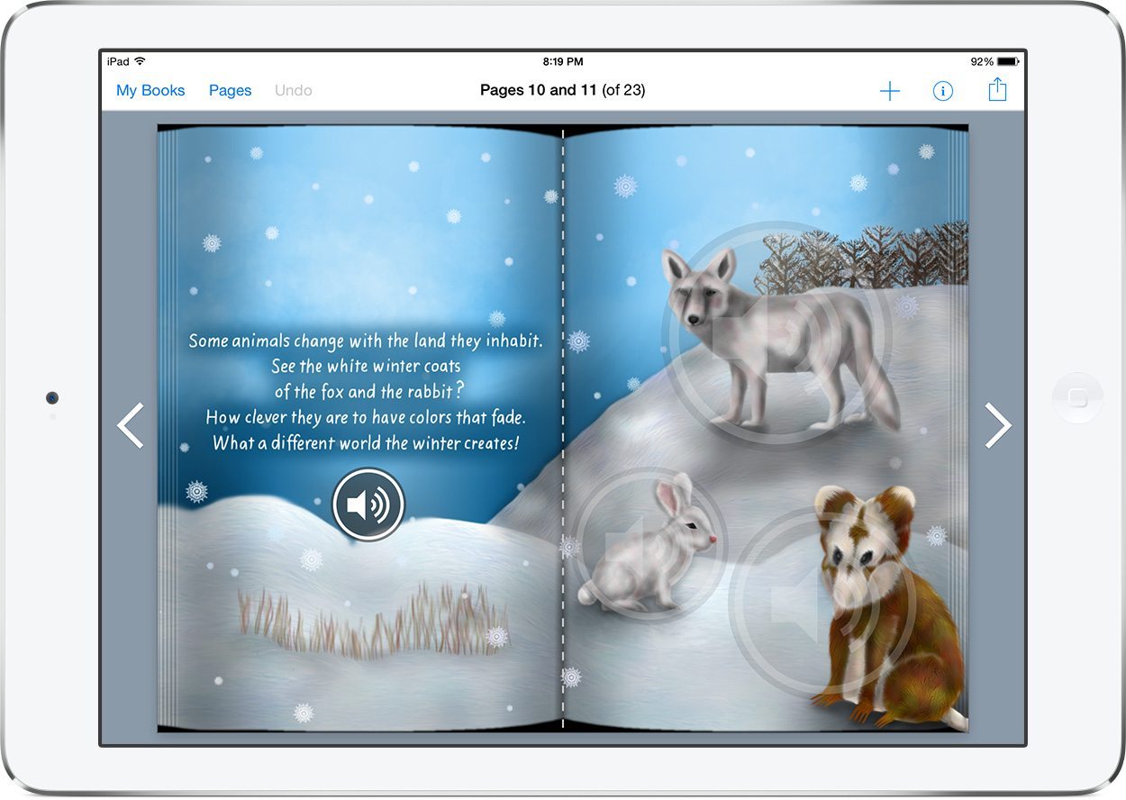 Ponder the Possum, in Book Creator on the iPad