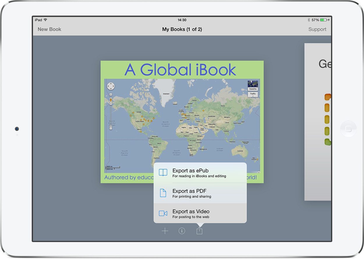 Export to video, iPad screenshot