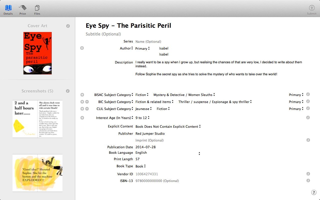 Book details screenshot
