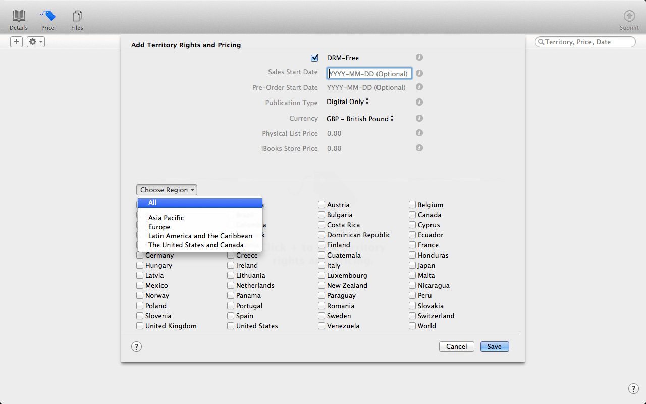 Choosing the price in iTunes Producer