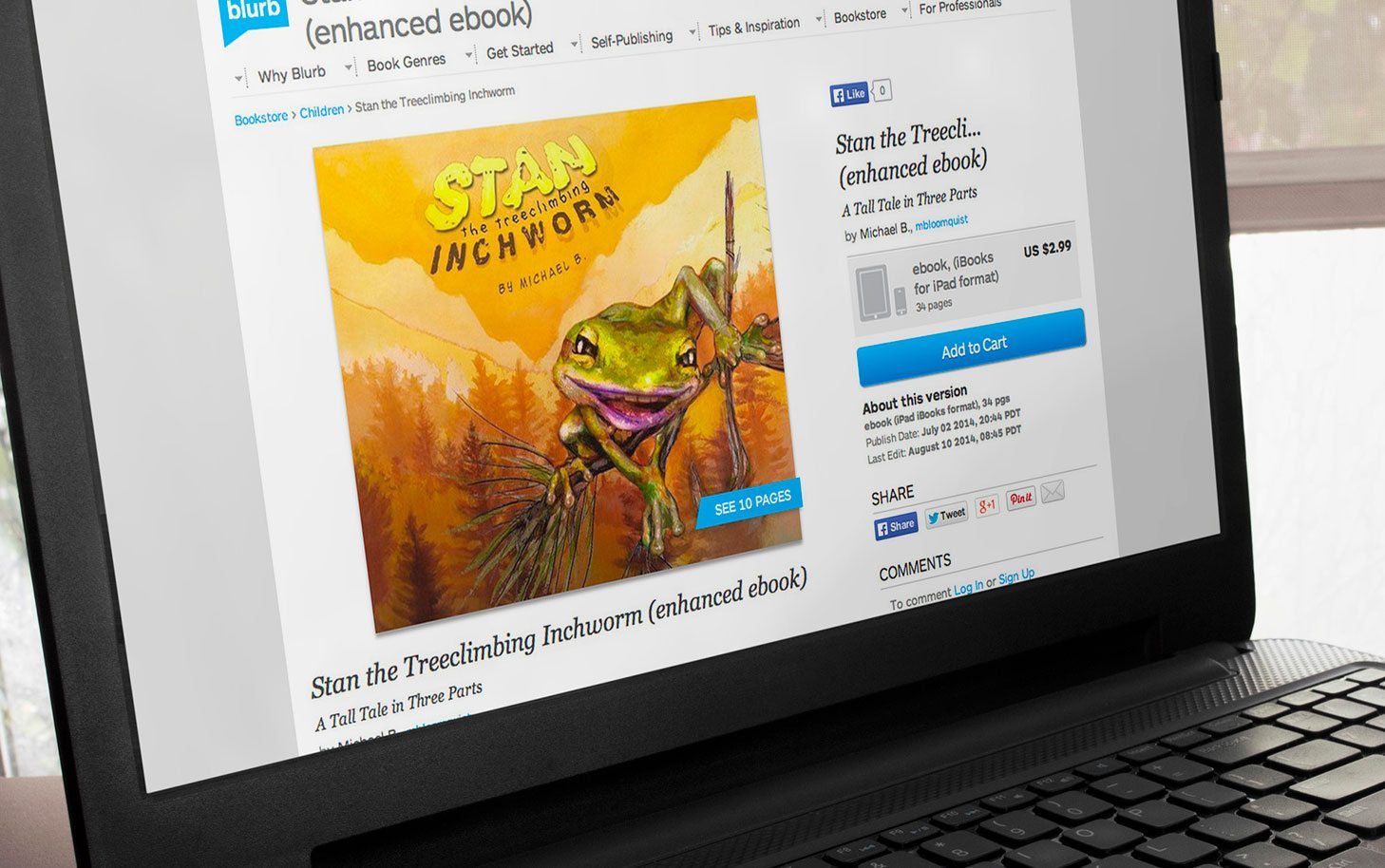 Stan the Treeclimbing Inchworm on Blurb
