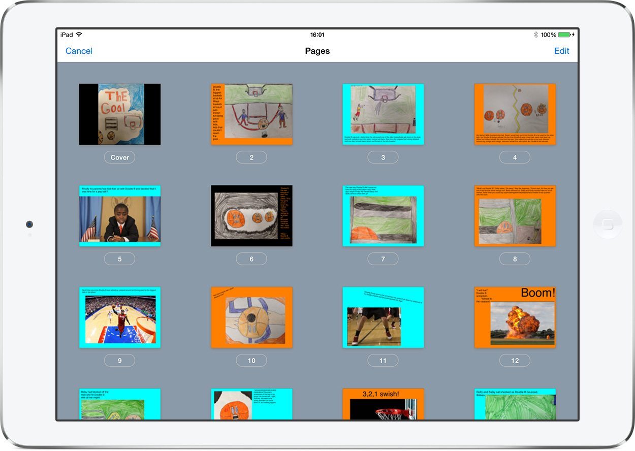 The Goal - page view in Book Creator