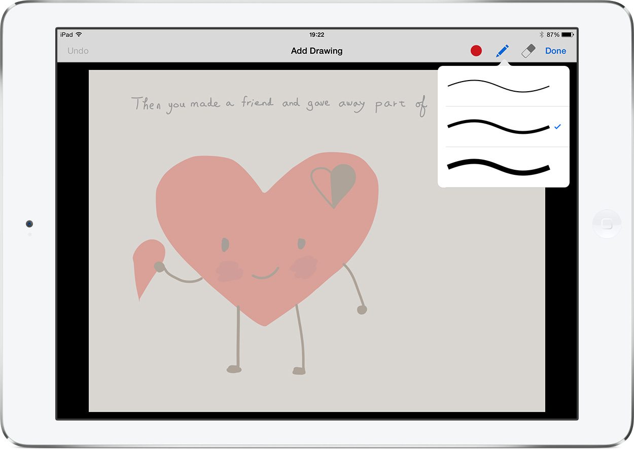 Part of My Heart, as viewed in Book Creator