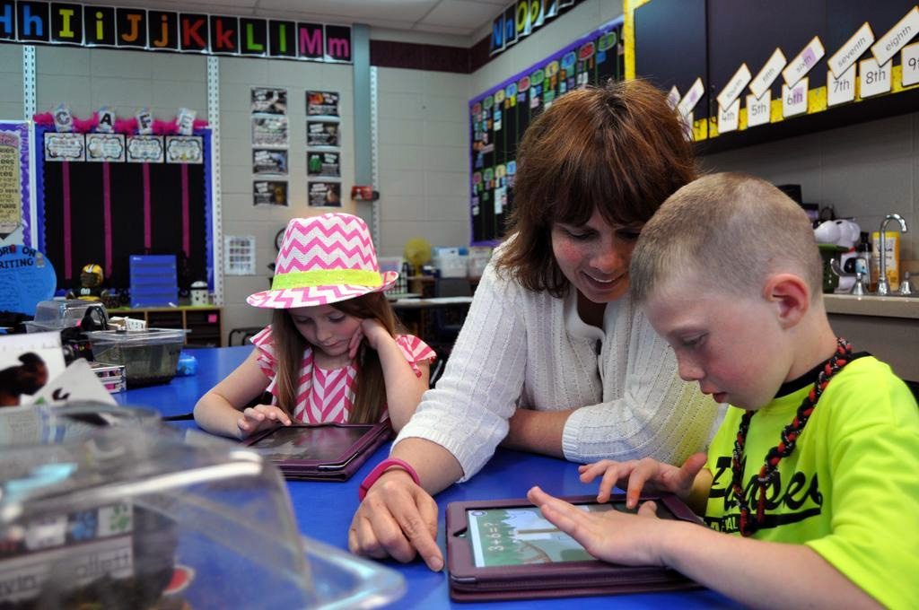 Sara Malchow in her classroom - source: Pulaski News