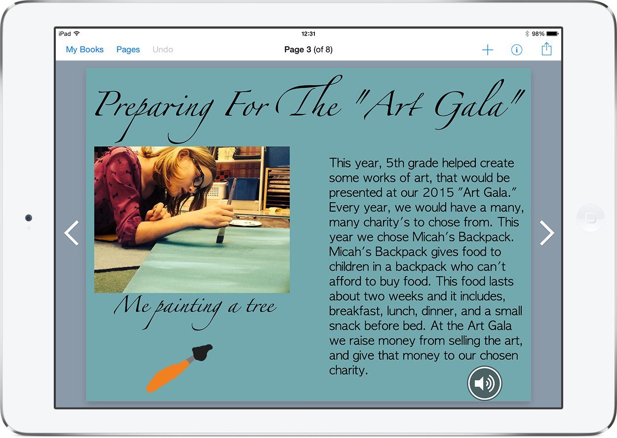 Example of an iBook Yearbook