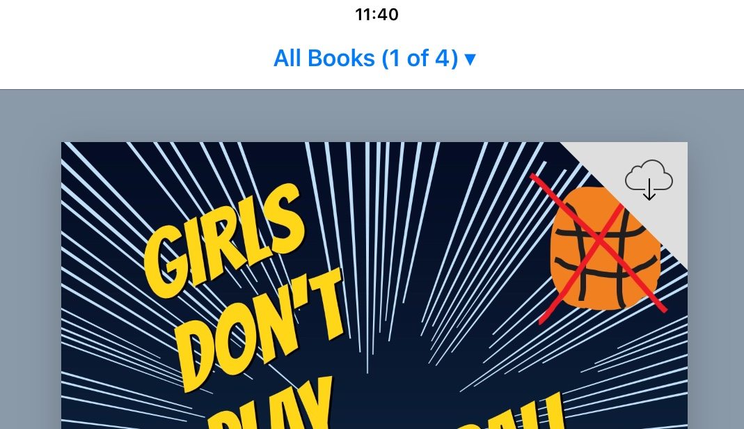 Book Creator book with iCloud icon