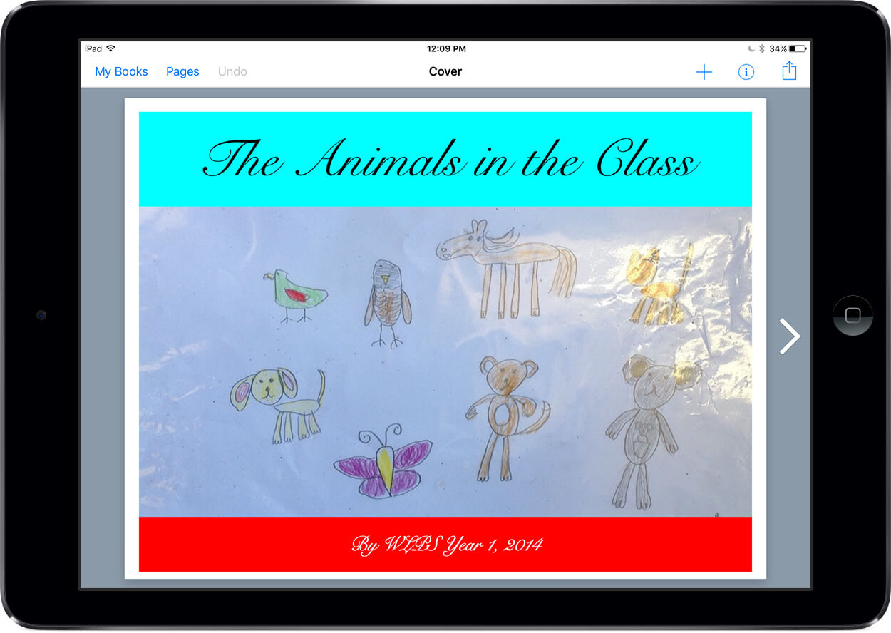 The Animals in the Class in Book Creator