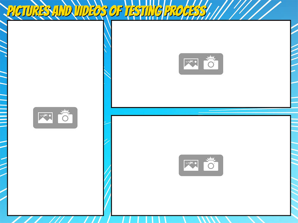 Example of how Book Creator's comic layouts can be used to create prototypes