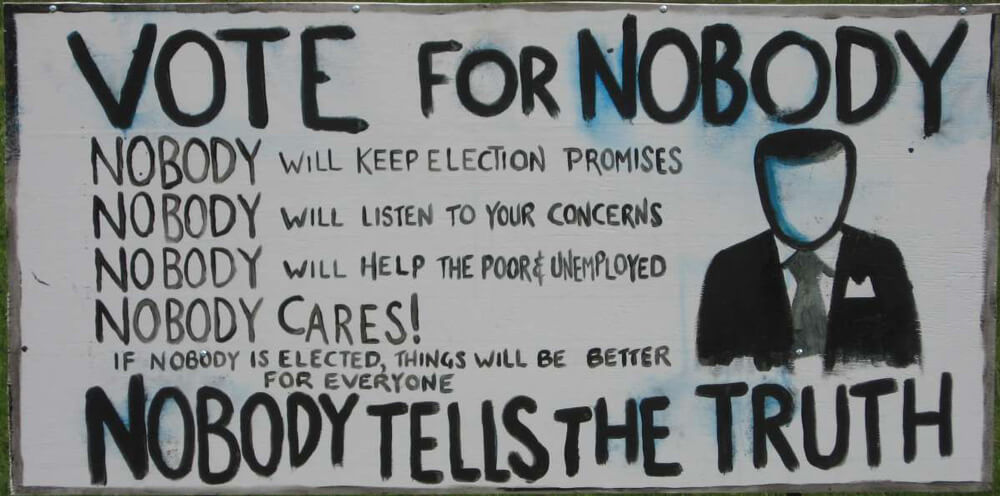 Vote For Nobody graffiti