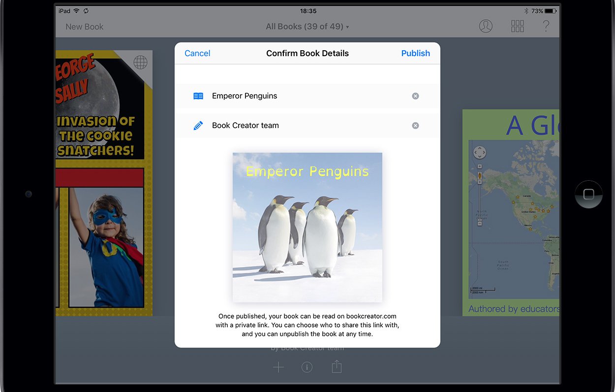 Publishing online with Book Creator