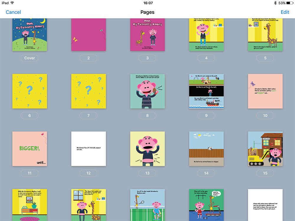 Square pages in Book Creator