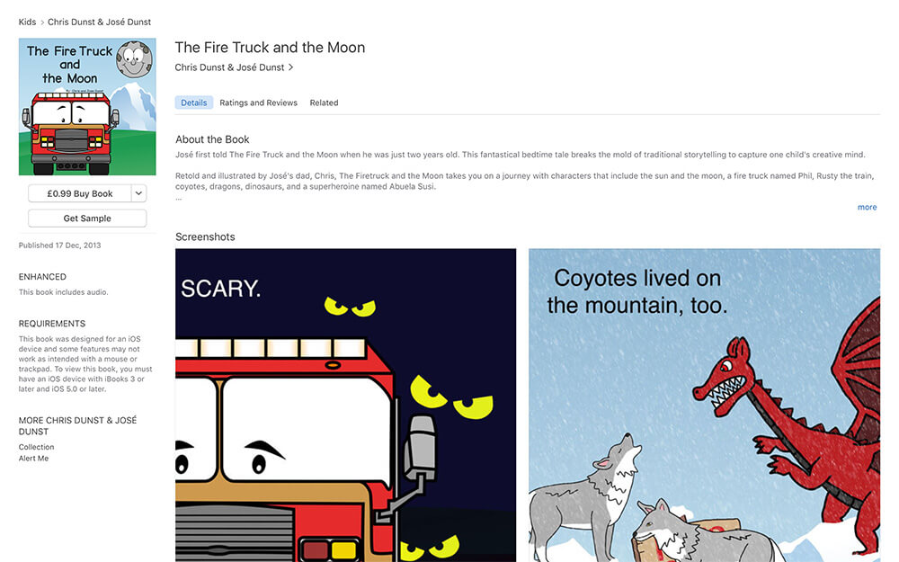 The Fire Truck and the Moon on the iBooks Store