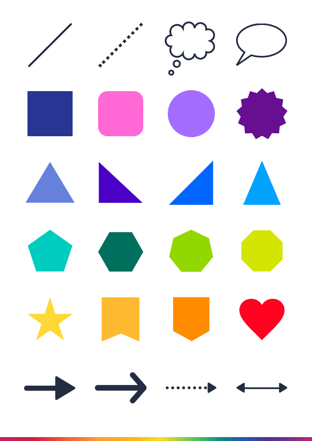 The new set of shapes in Book Creator