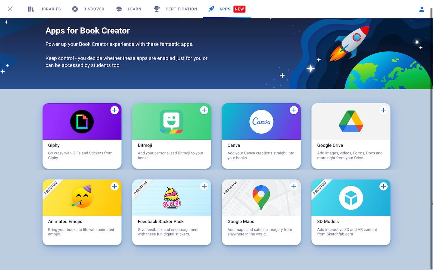 New app store in the teacher dashboard