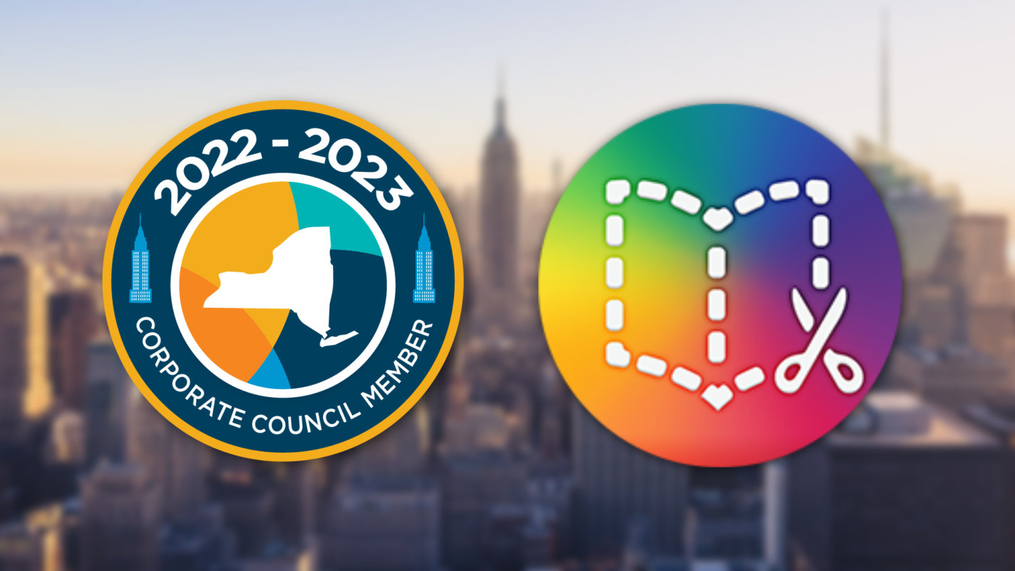 NYSCATE and Book Creator logos on a blurred NY landscape