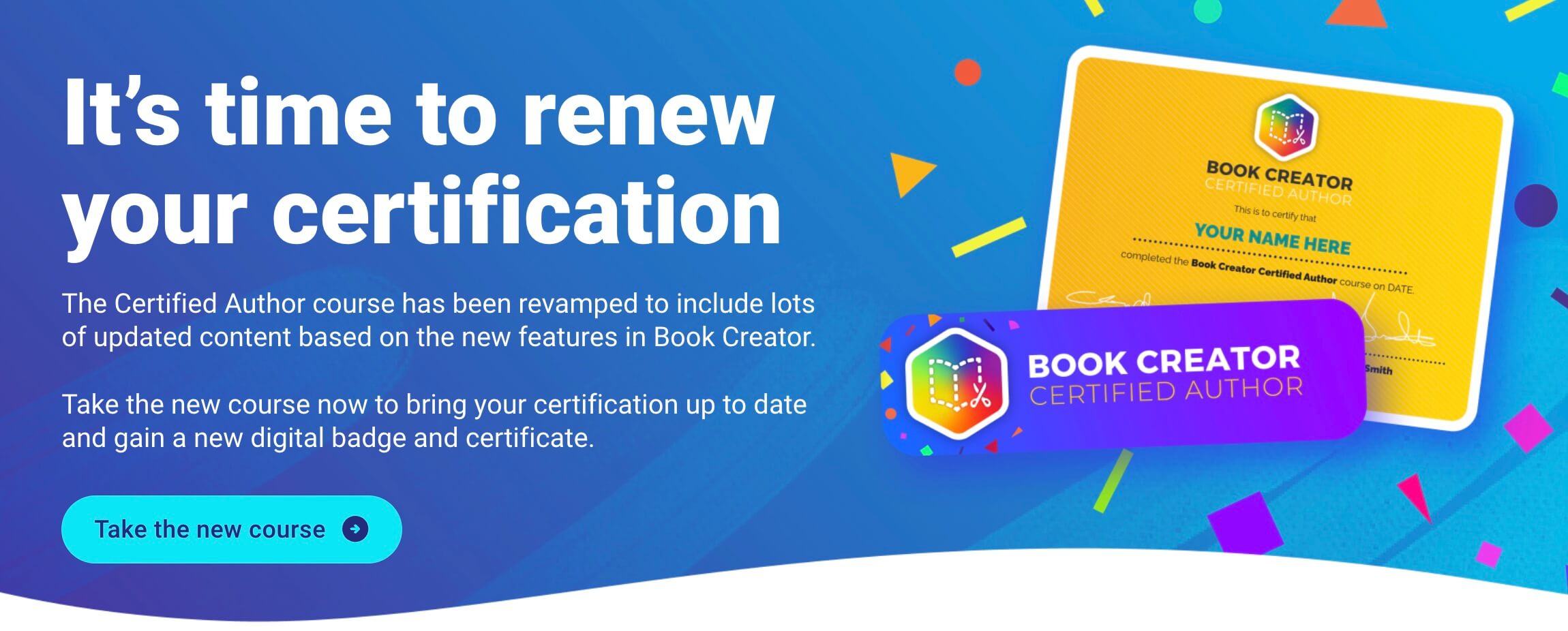 It's time to renew your certification