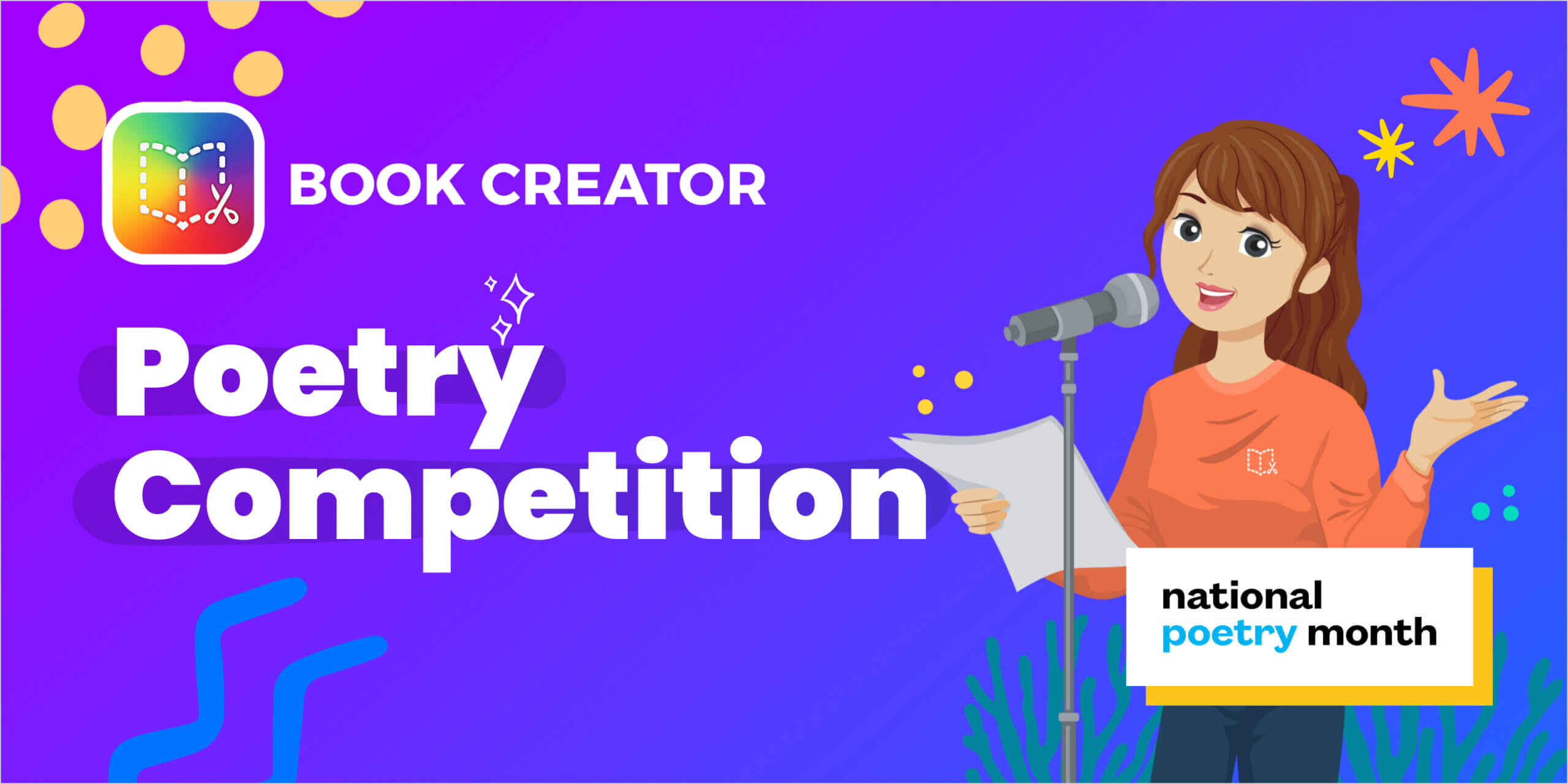 Book Creator poetry competition banner