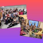 Classrooms of students smiling