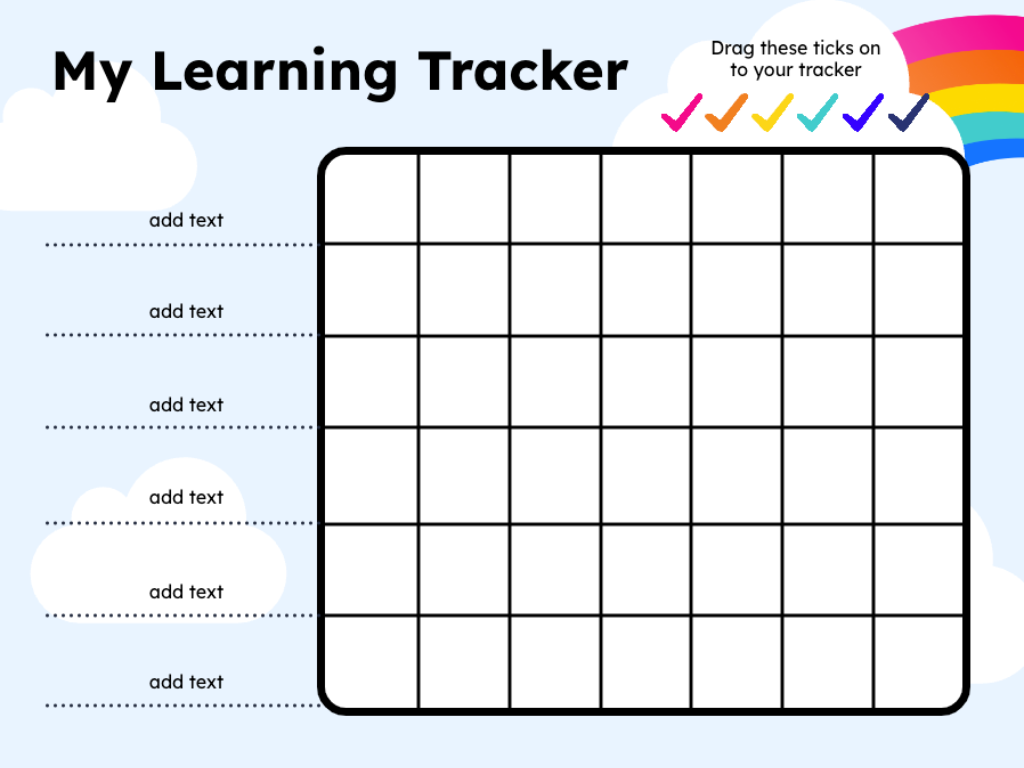 Template for My learning tracker