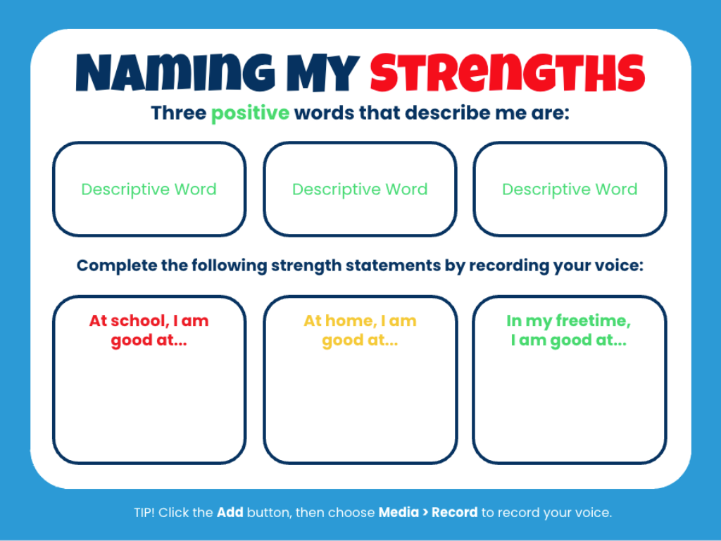 Template for Name My Strengths protocol