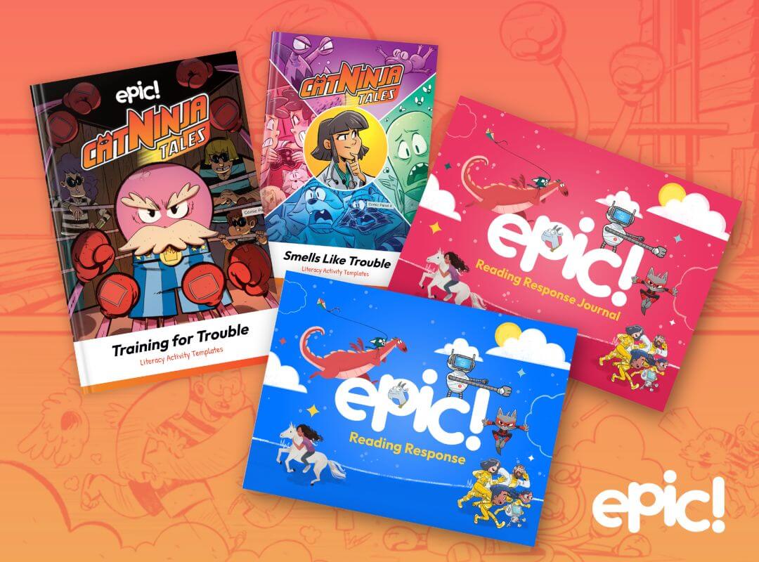 A collection of Epic activity books made in Book Creator