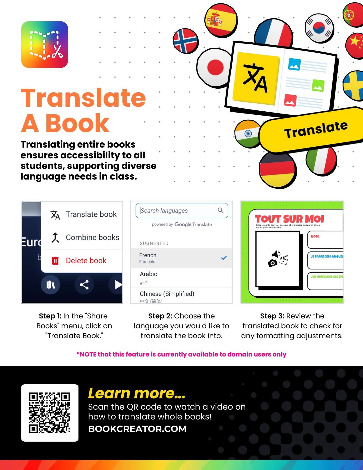 Translate a Book One Pager