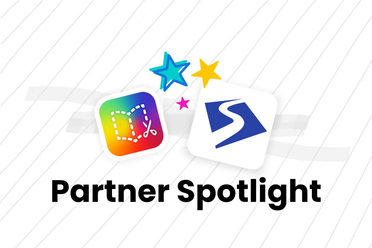 Partner Spotlight: A colorful graphic showcasing the collaboration between Book Creator and Stour Academy Trust. The image features the logos of both organizations with vibrant stars, representing their innovative educational partnership.