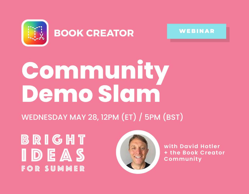 Demo Slam flyer featuring Community manager David Hotler