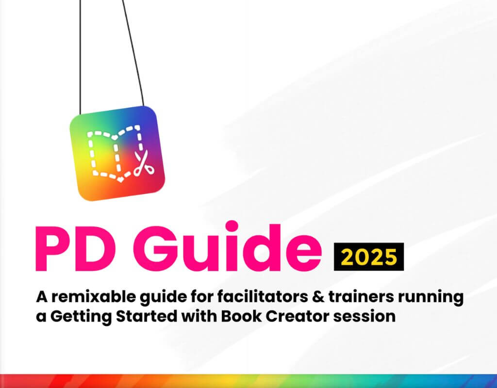 Book cover of the Book Creator PD Guide for 2025