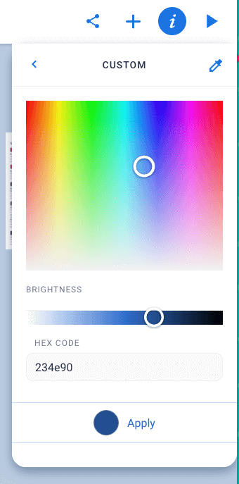 Inspector showing HexCode Field